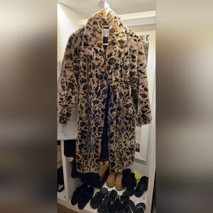 Zara Faux Leopard Print Coat